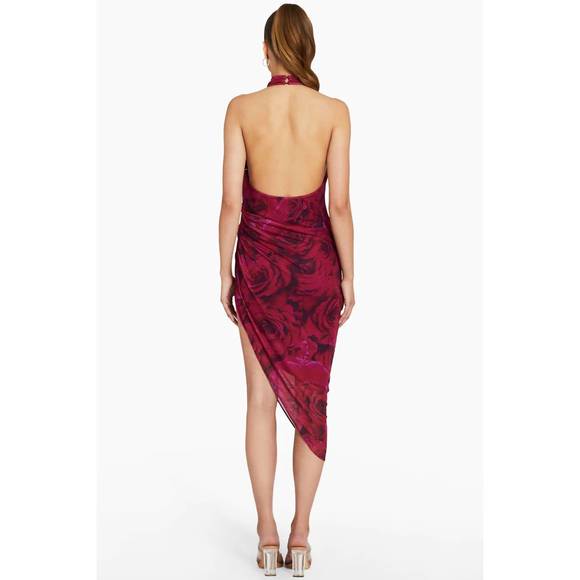 NEW AMANDA UPRICHARD samba printed midi dress in samira - Picture 4 of 4